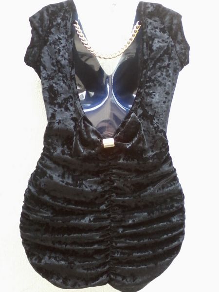 Vestido em Veludo - Preto